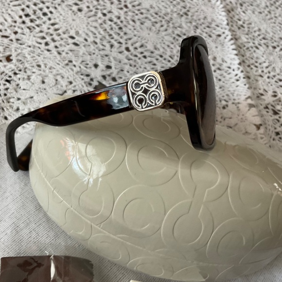 COACH Tortoise and Gold Square Designer Luxury  Brown - Picture 3 of 3